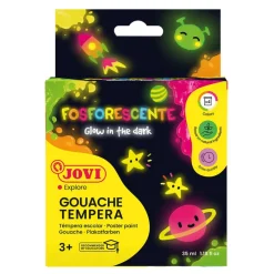 Jovi Témpera escolar fosforescente 35ml. 4 colores