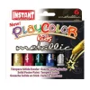 Instant Témpera sólida 6 colores metalizados Playcolor
